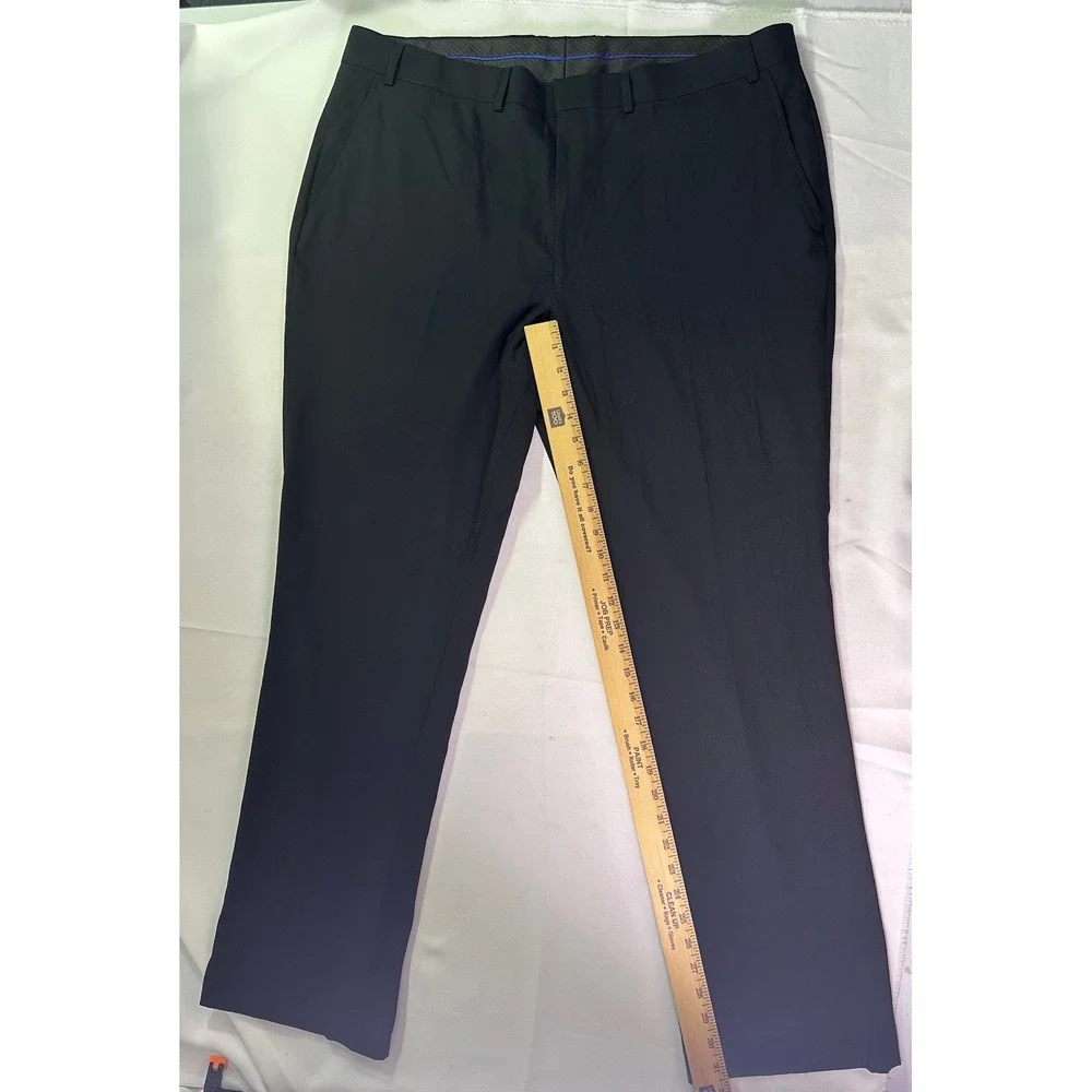 Billy London UK Mens Black Slim Fit Dress Pants 40x32 Suit Trousers Flat Front - Picture 10 of 10